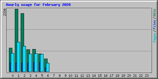 Hourly usage for February 2026