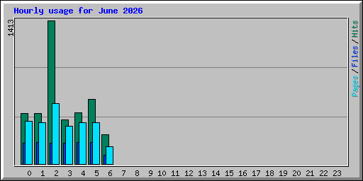 Hourly usage for June 2026